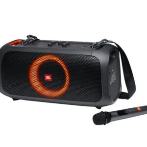 JBL Black and Orange Bluetooth Speaker with Mic
